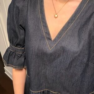 Cinq a Sept Dark Blue Denim Dress